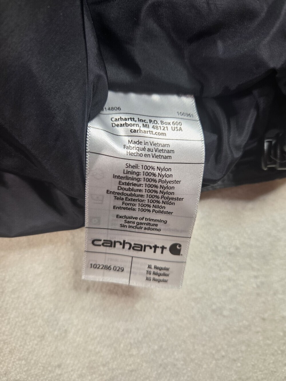 Carhartt Rain Defender Vest XL Gray Dakota MAC Logo - Picture 8 of 8